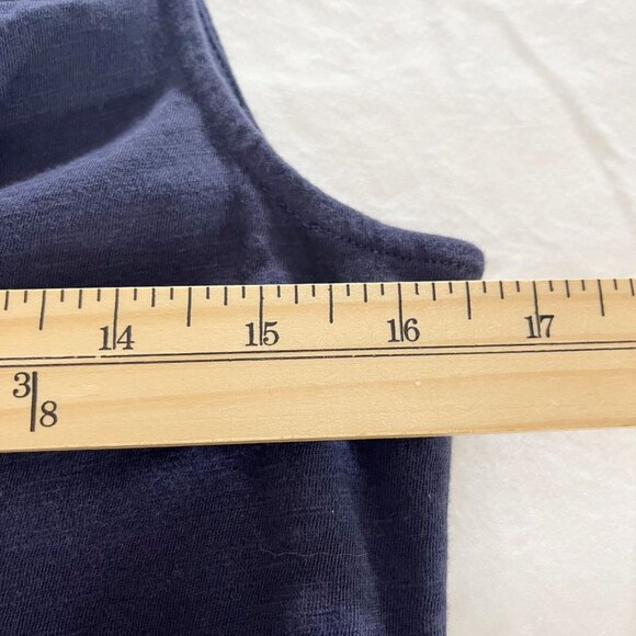 Lilly Pulitzer Essie Smocked Tank Top Navy Blue Cotton V-Neck Size Small - Picture 5 of 6